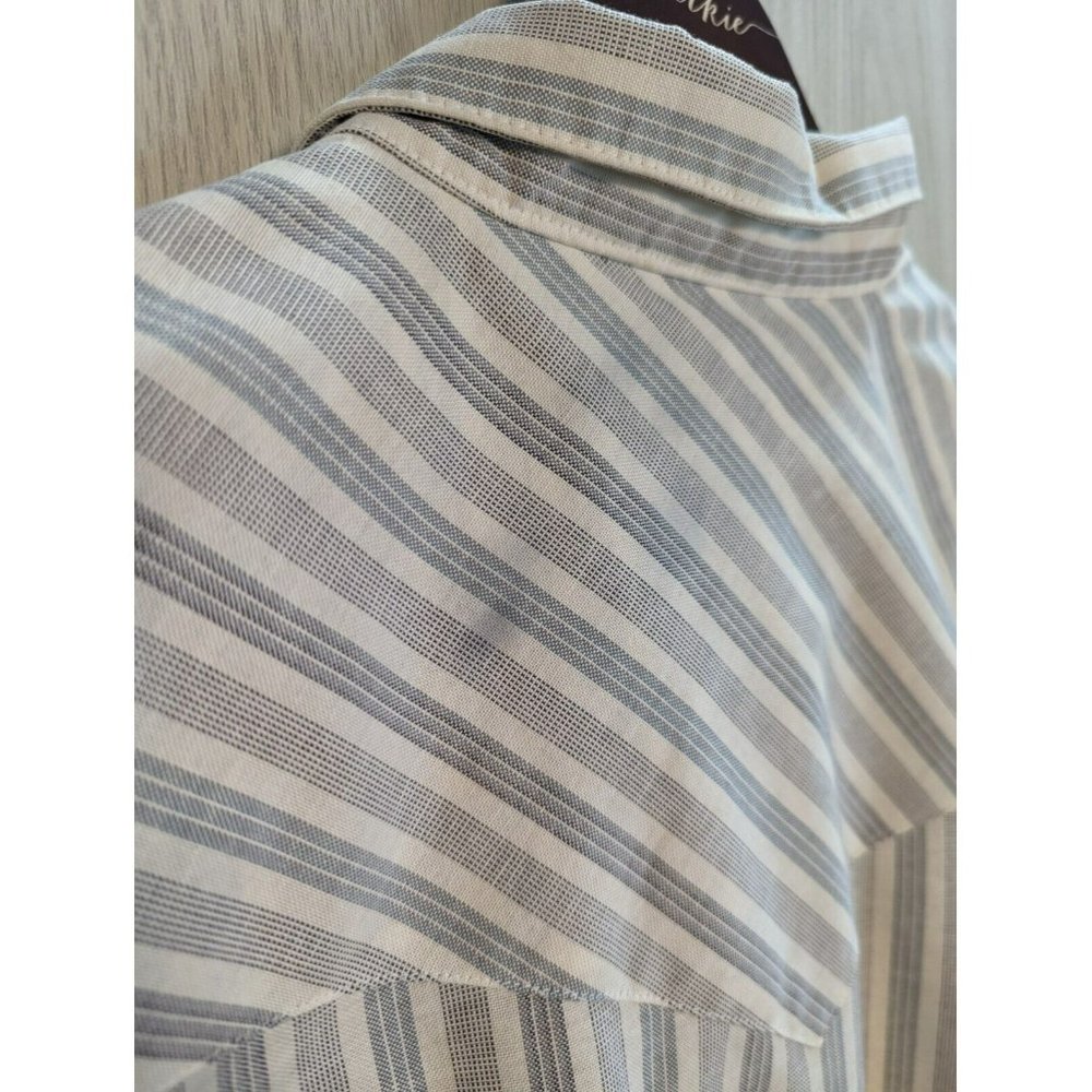 Vintage Flying R Ruddock Pearl Snap Western Shirt Men's 13 38 Extra Long Tail - Picture 3 of 7